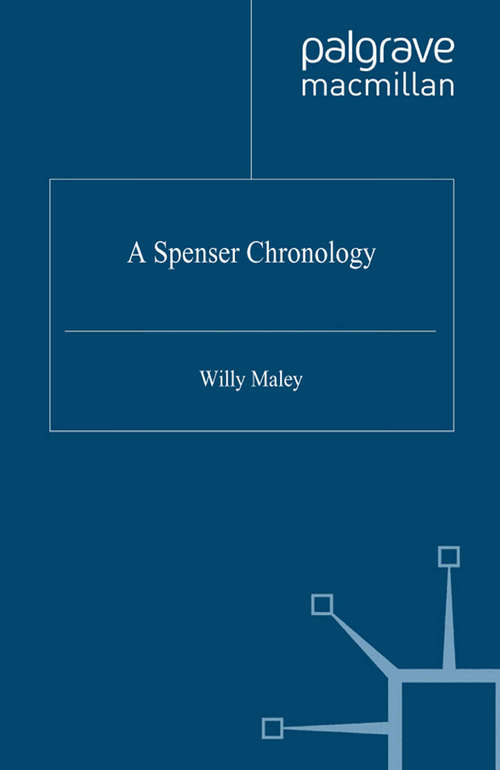 Book cover of A Spenser Chronology: Spenser Chronology (1994) (Author Chronologies Series)
