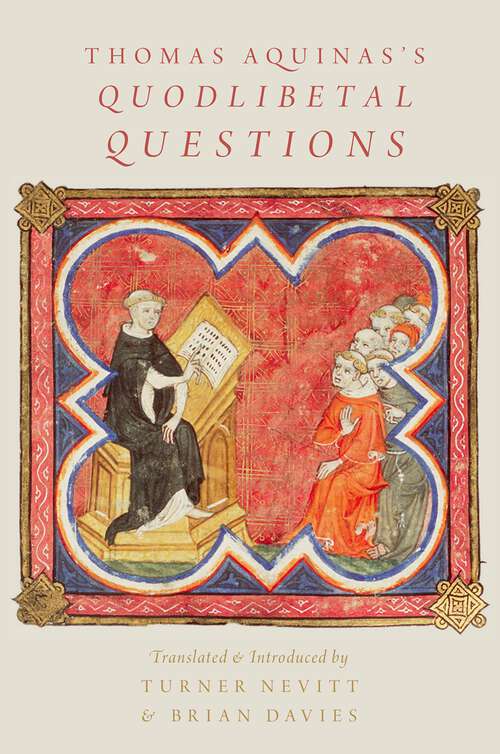 Book cover of Thomas Aquinas's Quodlibetal Questions