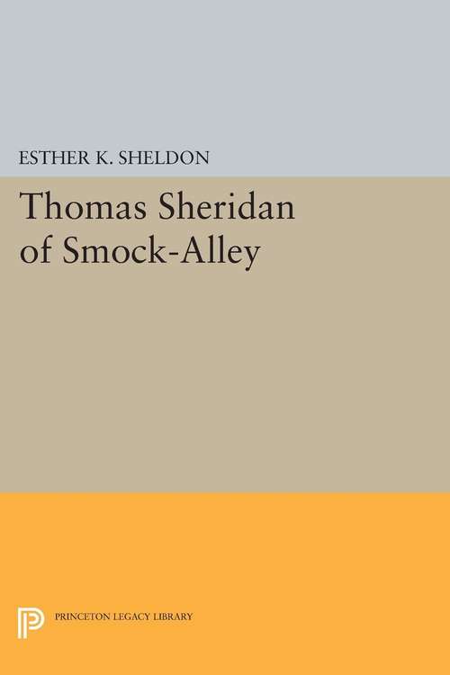 Book cover of Thomas Sheridan of Smock-Alley