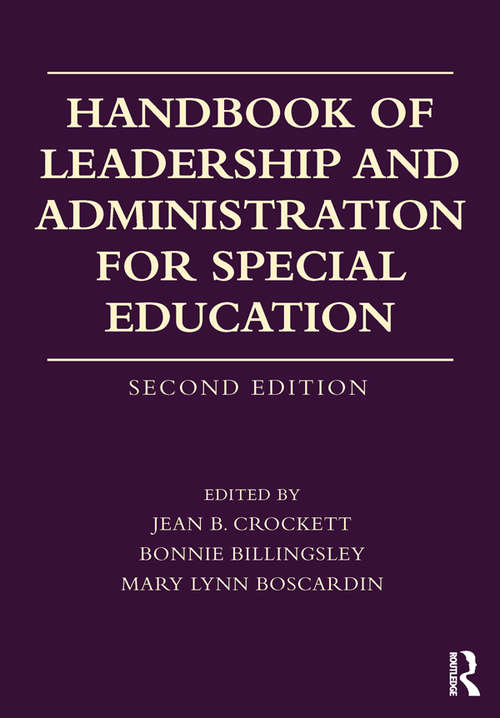 Book cover of Handbook of Leadership and Administration for Special Education (2)