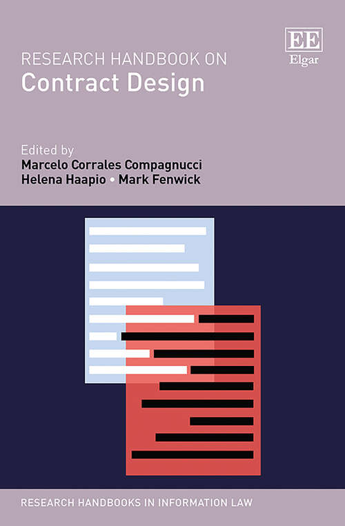 Book cover of Research Handbook on Contract Design (Research Handbooks in Information Law series)