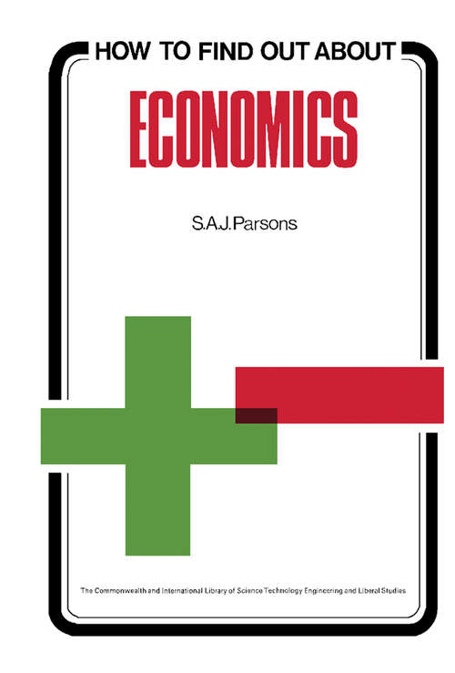 Book cover of How to Find Out About Economics: The Commonwealth and International Library: Libraries and Technical Information Division