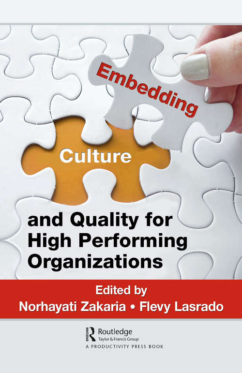 Book cover of Embedding Culture and Quality for High Performing Organizations