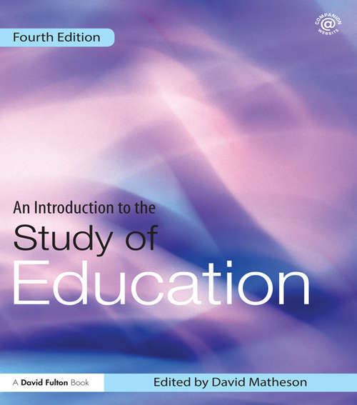 Book cover of An Introduction to the Study of Education