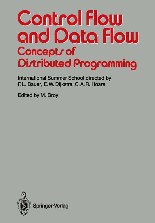 Book cover of Control Flow and Data Flow: International Summer School (1986) (Springer Study Edition)