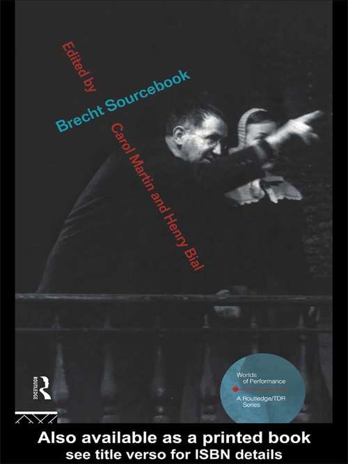 Book cover of Brecht Sourcebook (Worlds of Performance)