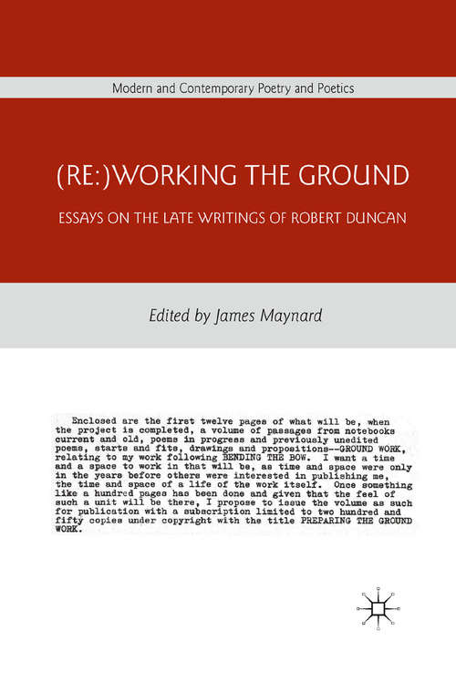 Book cover of **Missing**: Essays on the Late Writings of Robert Duncan (2011) (Modern and Contemporary Poetry and Poetics)