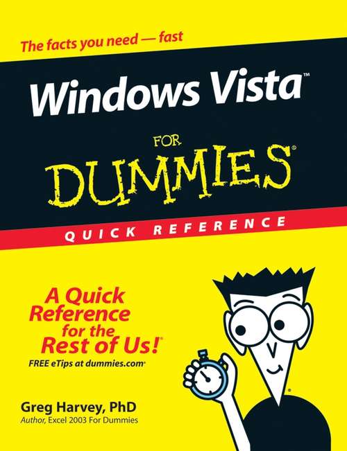 Book cover of Windows Vista For Dummies Quick Reference
