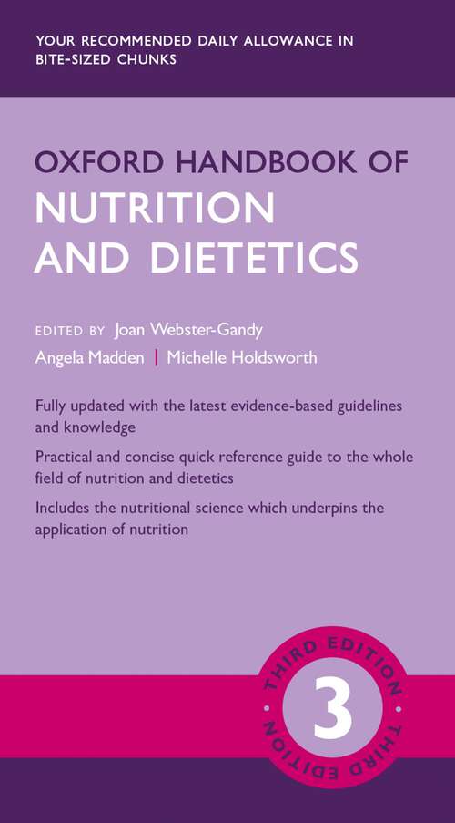 Book cover of Oxford Handbook of Nutrition and Dietetics (Oxford Medical Handbooks)