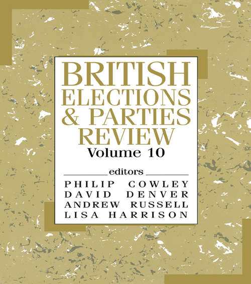 Book cover of British Elections & Parties Review: The General Election Of 1997