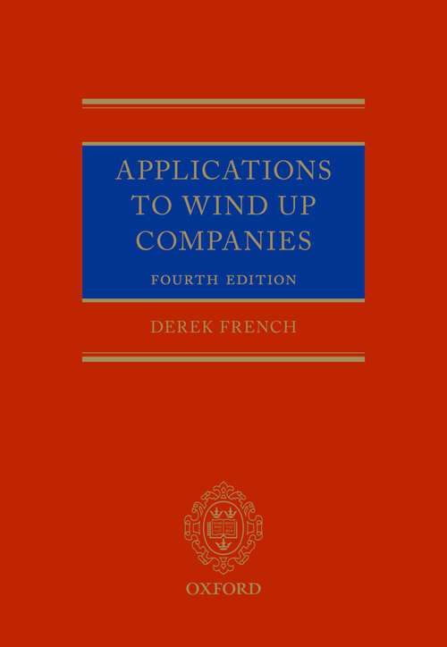 Book cover of Applications to Wind up Companies (4)