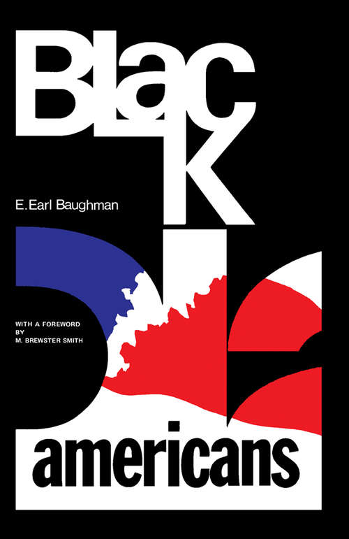 Book cover of Black Americans: A Psychological Analysis