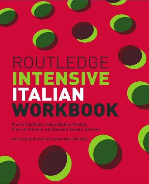 Book cover of Routledge Intensive Italian Workbook