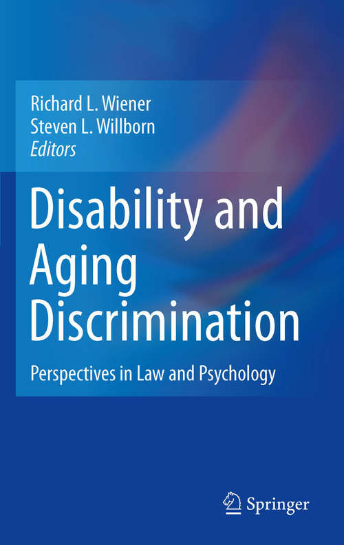 Book cover of Disability and Aging Discrimination: Perspectives in Law and Psychology (2011)