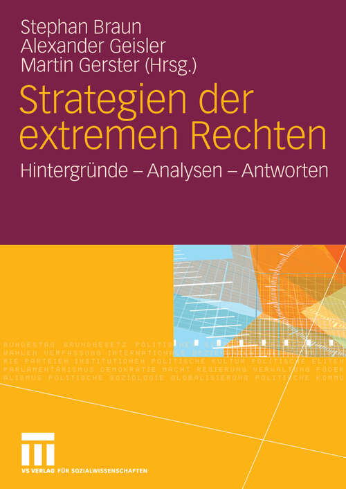 Book cover of Strategien der extremen Rechten: Hintergründe - Analysen - Antworten (2009)