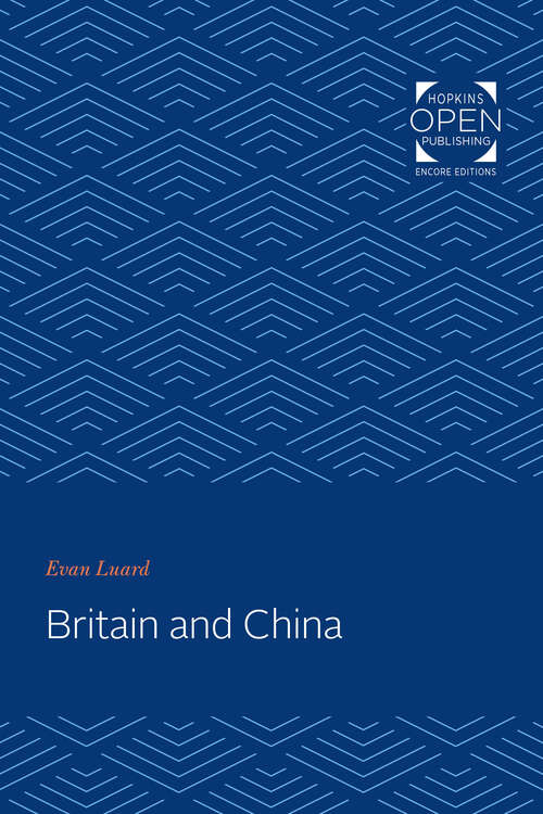 Book cover of Britain and China (PDF)