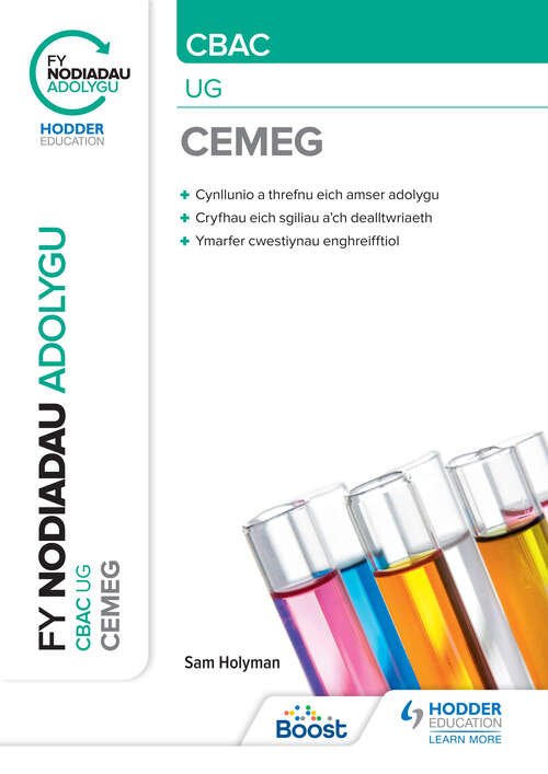 Book cover of Fy Nodiadau Adolygu: CBAC Cemeg UG (My Revision Notes: WJEC/Eduqas AS/A-Level Year 1 Chemistry) (Welsh Edition): (pdf)