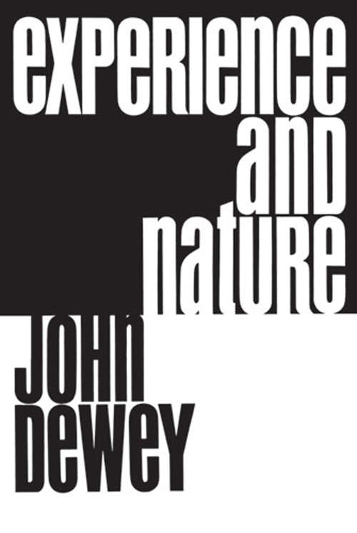 Book cover of Experience and Nature