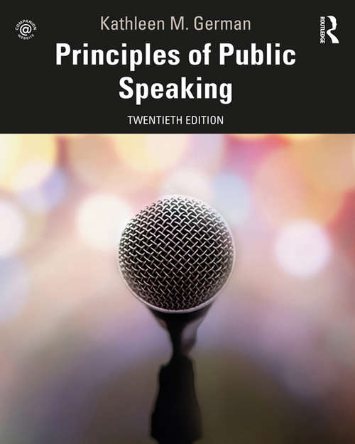 Book cover of Principles of Public Speaking (20)