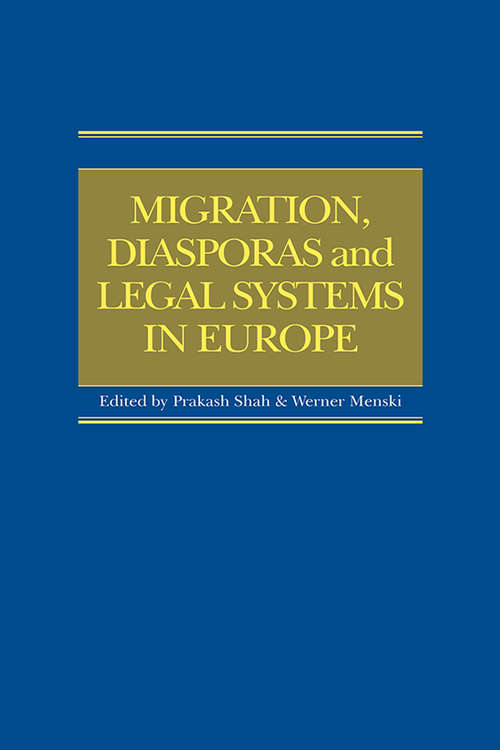 Book cover of Migration, Diasporas and Legal Systems in Europe