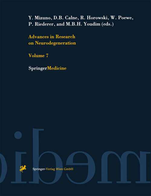 Book cover of Advances in Research on Neurodegeneration: Volume 7 (2000)