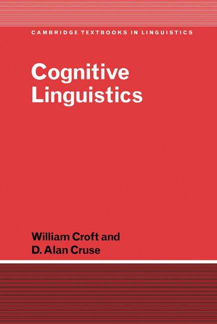 Book cover of Cognitive Linguistics (PDF) (Cambridge Textbooks In Linguistics Ser.)