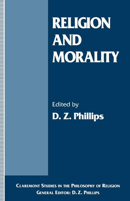 Book cover of Religion and Morality (1st ed. 1996) (Claremont Studies in the Philosophy of Religion)