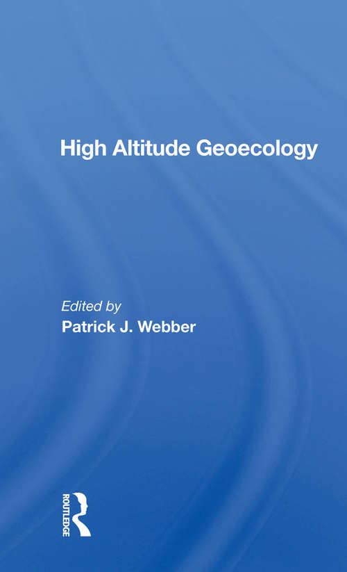 Book cover of High Altitude Geoecology