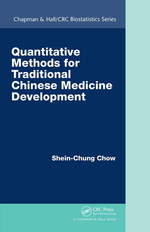 Book cover of Quantitative Methods for Traditional Chinese Medicine Development