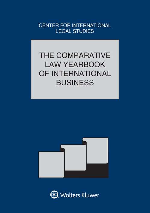 Book cover of The Comparative Law Yearbook of International Business: Volume 37, 2015