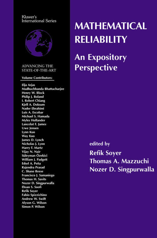 Book cover of Mathematical Reliability: An Expository Perspective (2004) (International Series in Operations Research & Management Science #67)