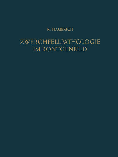 Book cover of Zwerchfellpathologie im Röntgenbild (1956)