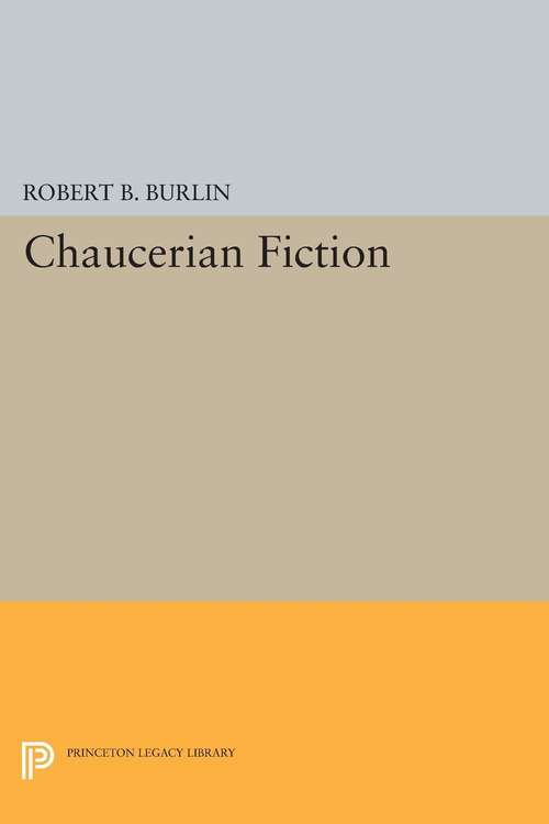 Book cover of Chaucerian Fiction (PDF)