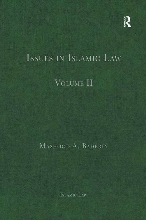 Book cover of Issues in Islamic Law: Volume II