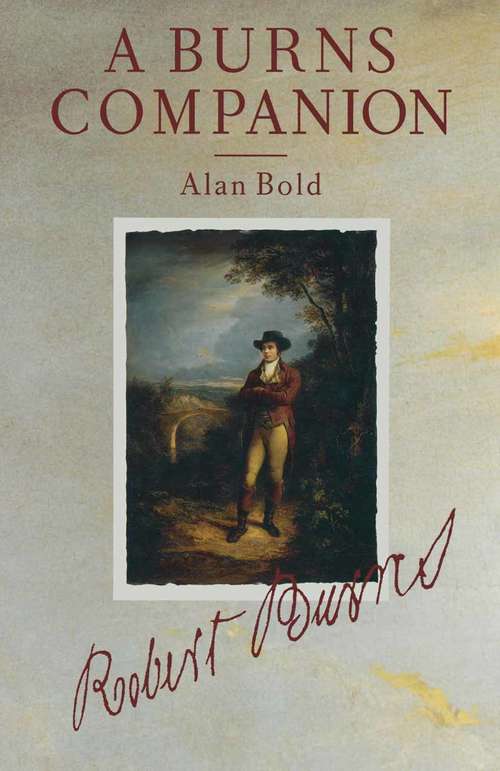 Book cover of A Burns Companion (1st ed. 1991) (Literary Companions)