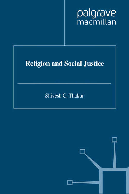 Book cover of Religion and Social Justice (1996) (Library of Philosophy and Religion)