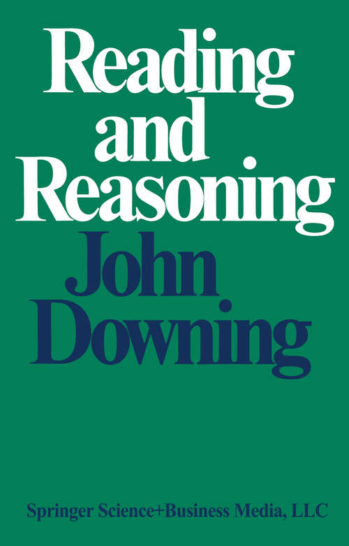 Book cover of Reading and Reasoning (1979)