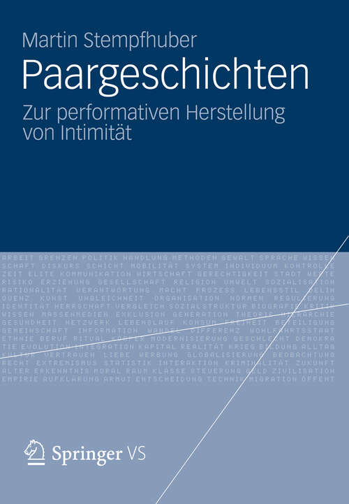 Book cover of Paargeschichten: Zur performativen Herstellung von Intimität (2012)