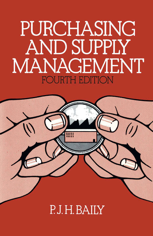Book cover of Purchasing and Supply Management (4th ed. 1978)