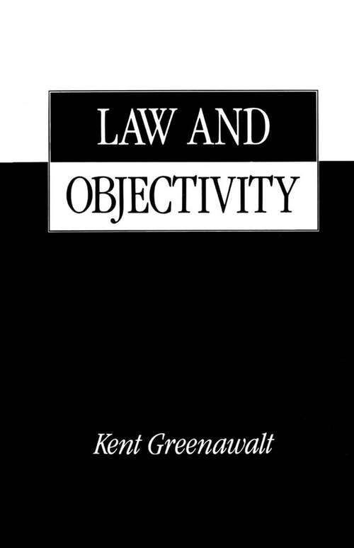 Book cover of Law and Objectivity