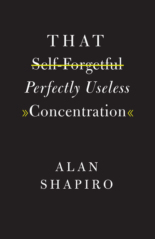 Book cover of That Self-Forgetful Perfectly Useless Concentration