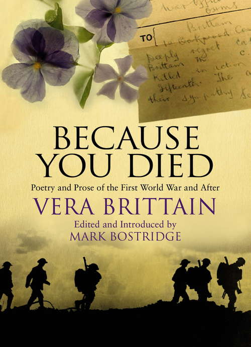 Book cover of Because You Died: Poetry and Prose of the First World War and After