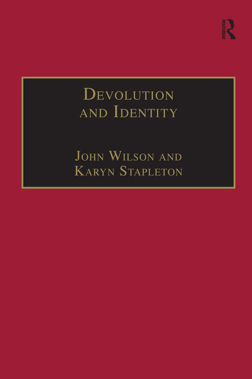Book cover of Devolution and Identity