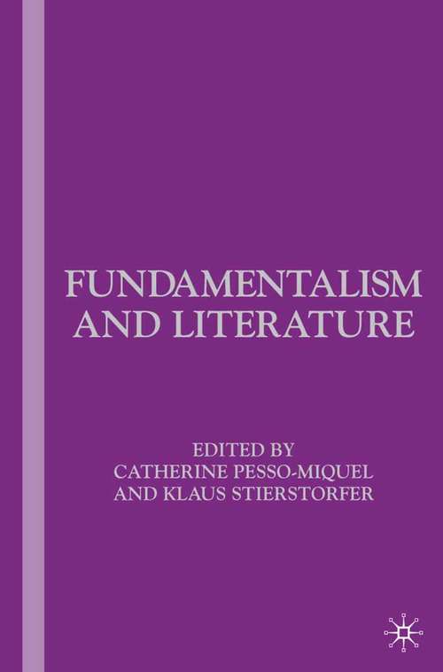 Book cover of Fundamentalism and Literature (2007)