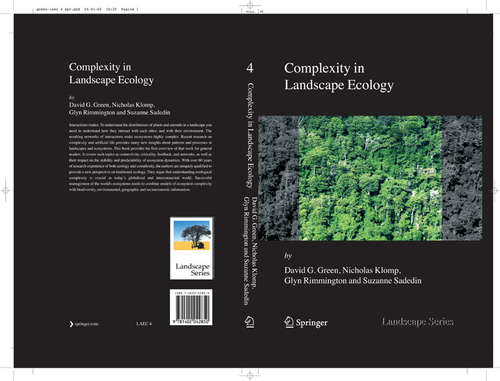 Book cover of Complexity in Landscape Ecology (2006) (Landscape Series #4)