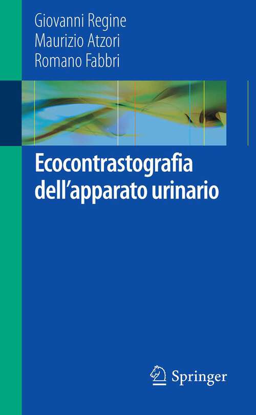 Book cover of Ecocontrastografia dell'apparato urinario (2012)