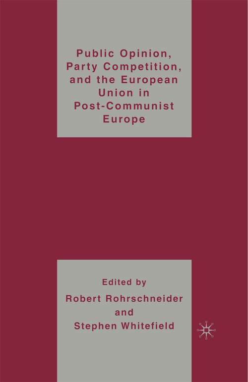 Book cover of Public Opinion, Party Competition, and the European Union in Post-Communist Europe (1st ed. 2006)