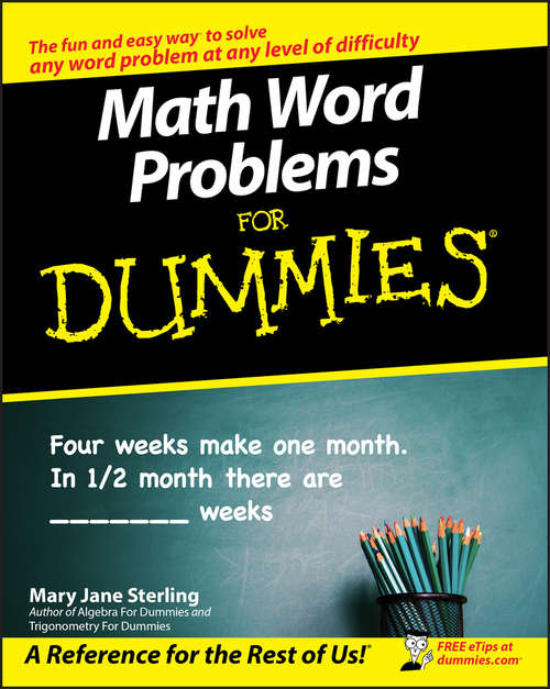 Book cover of Math Word Problems For Dummies