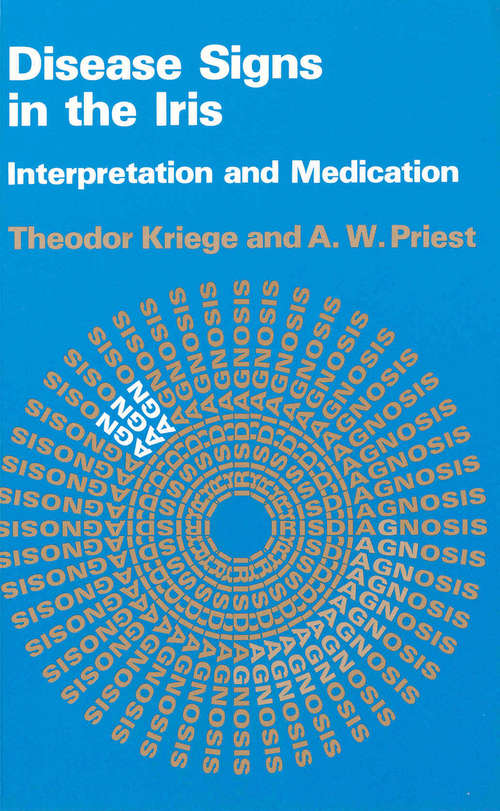 Book cover of Disease Signs In The Iris: Interpretation and Medication