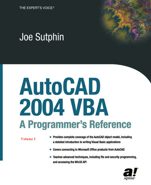 Book cover of AutoCAD 2004 VBA: A Programmer's Reference (1st ed.)